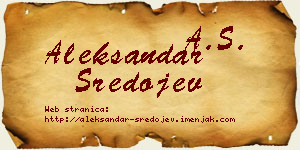 Aleksandar Sredojev vizit kartica